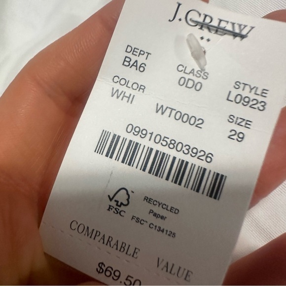 J crew men’s reade 7” flex shorts white NWT - Picture 3 of 3